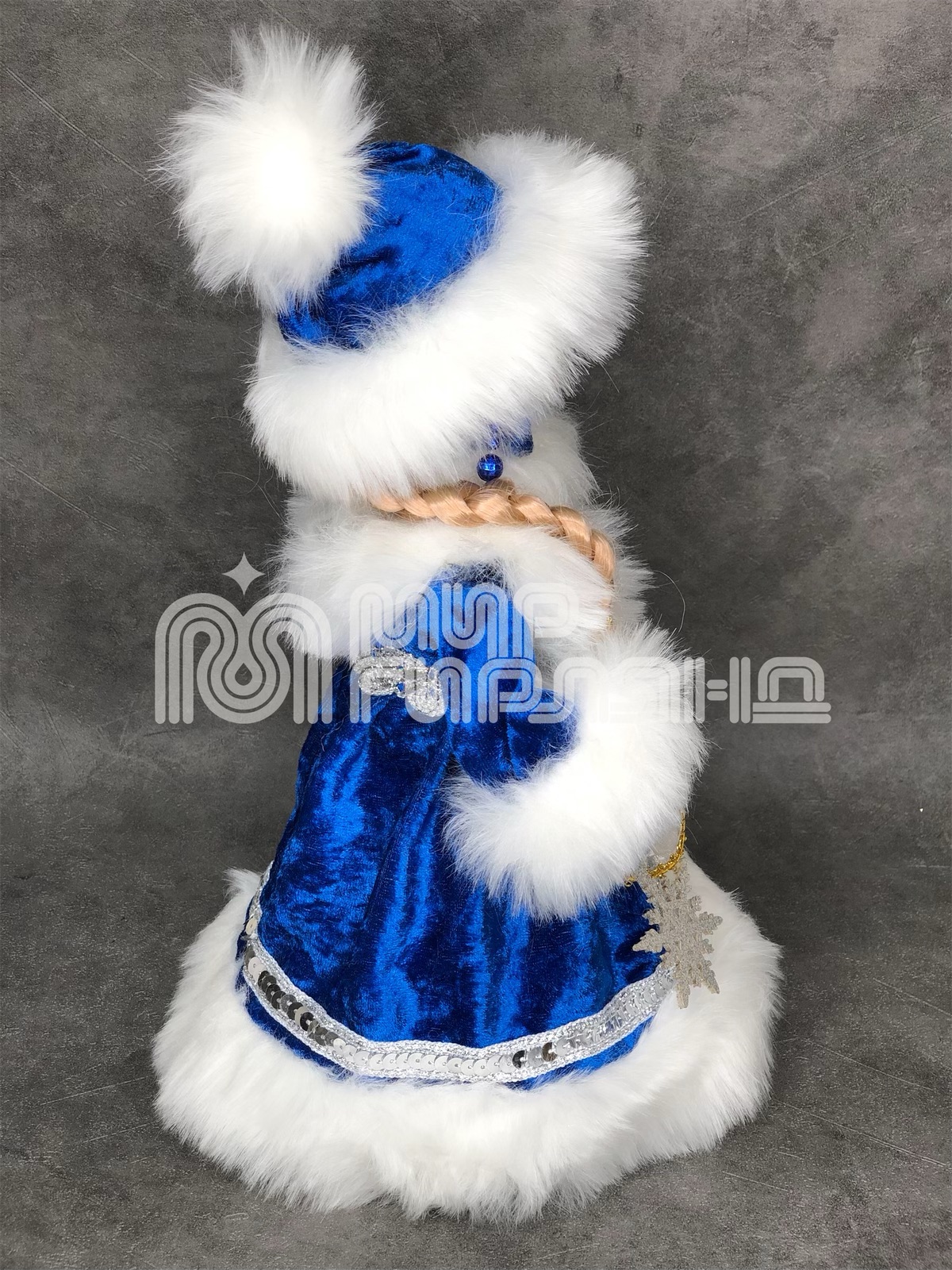 Фигура муз "Снегурочка",30см сине-бел наряд(36)