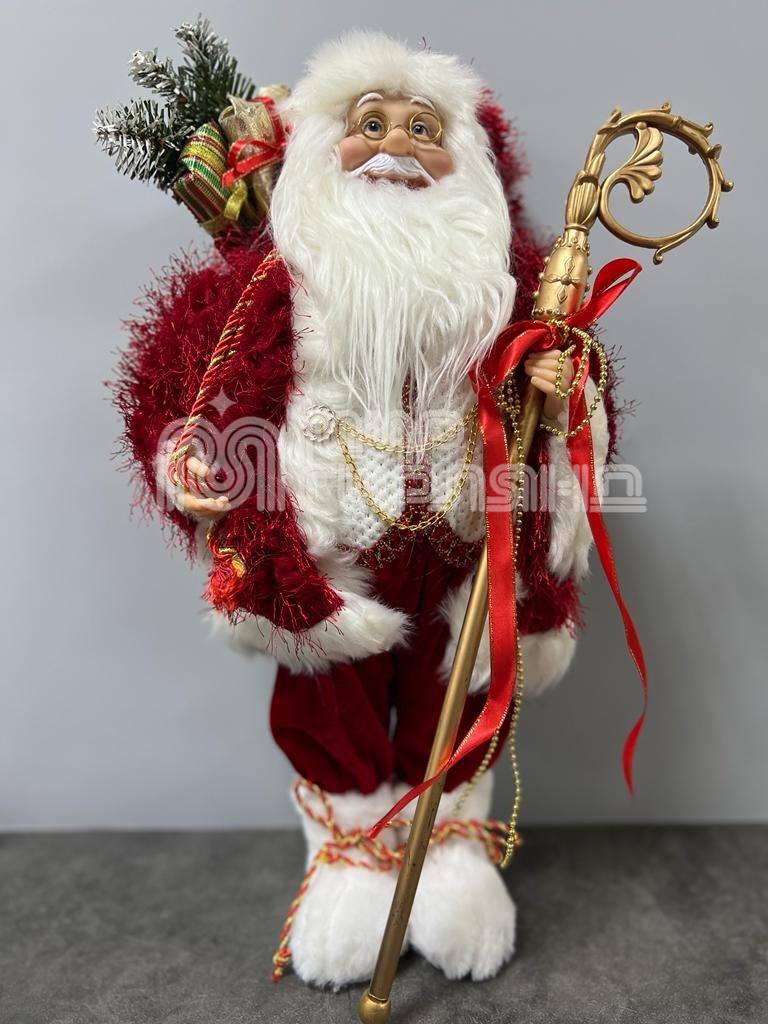Фигура "Дед Мороз с подарками" крас-бел костюм,50см(8)